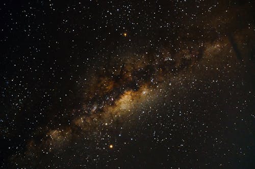 A View of a Milkyway on a Starry Night Sky