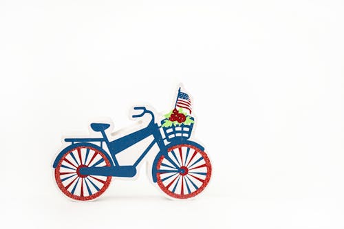 4 Temmuz, amerikan bayrağı, bisiklet içeren Ücretsiz stok fotoğraf