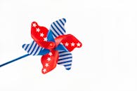 A Pinwheel on a White Background