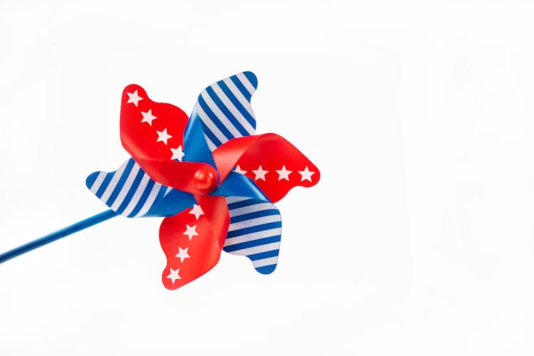 A Pinwheel On A White Background 