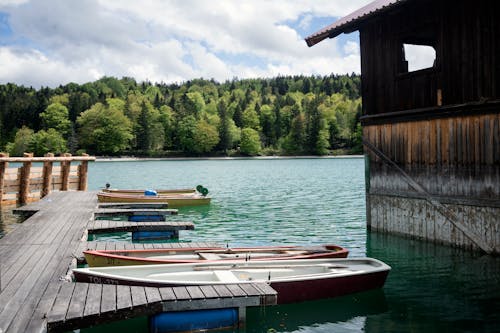  Wooden Boats on Dock