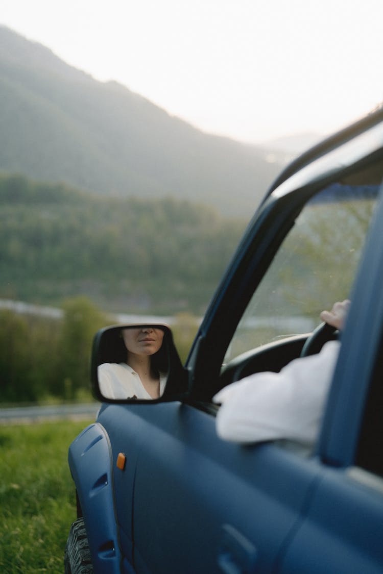 Woman Inside A 4x4 Truck 