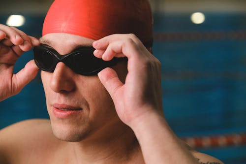 Immagine gratuita di nuotatore, occhiali di protezione, uomo