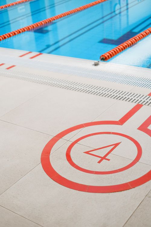 Pool Lane Numbers Swimming Pool Lane 6 Empty · Free Stock Photo