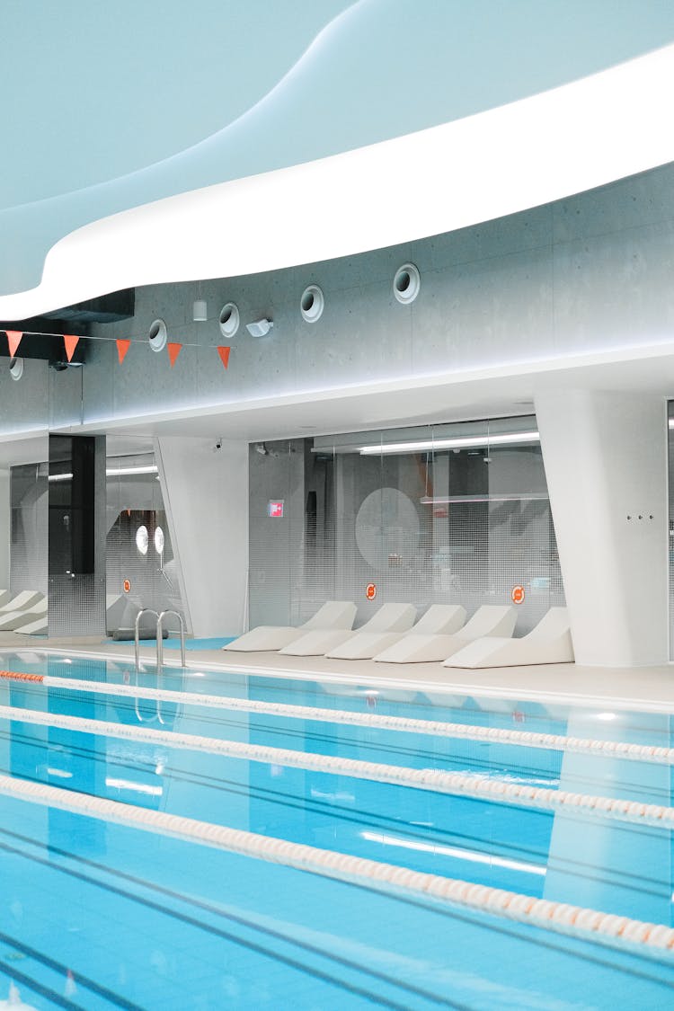 Interior Design Of An Indoor Swimming Pool Training Facility