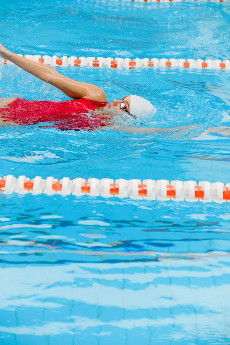 A Woman Doing Backstroke 