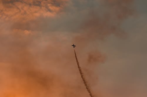 Free A Plane in the Sky Stock Photo