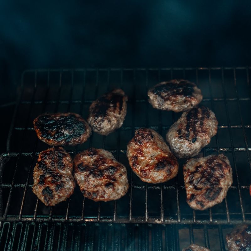 Beef Burgers with Horseradish Cream and Roasted Beets