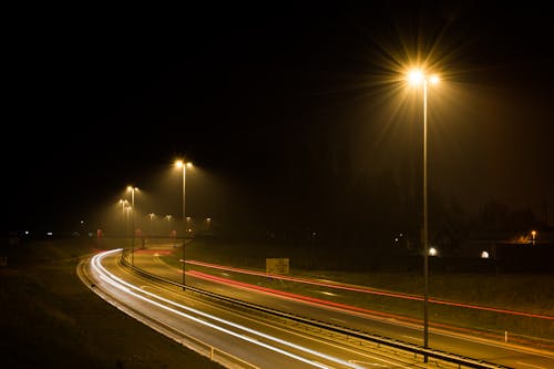 Darmowe zdjęcie z galerii z autostrada, ciemny, długa ekspozycja