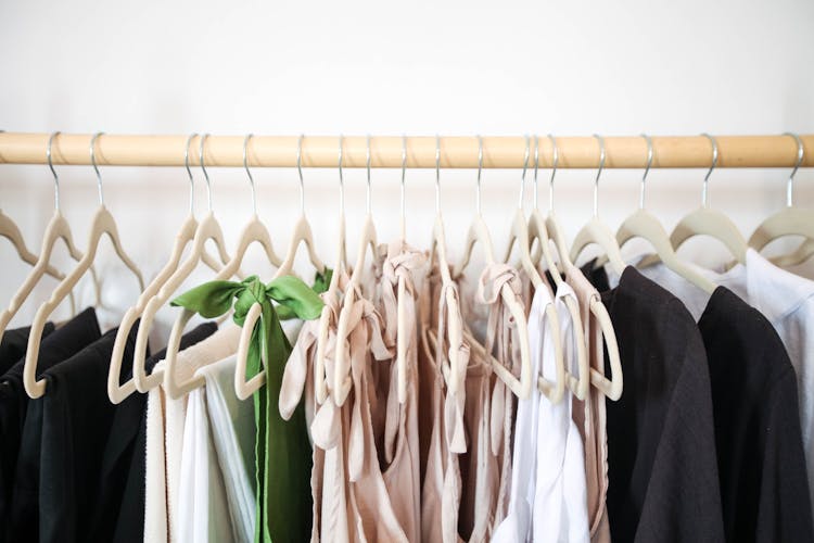 Clothes Hanging On A Clothes Rack