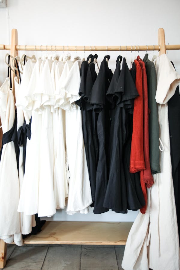 White Black and Red Clothes