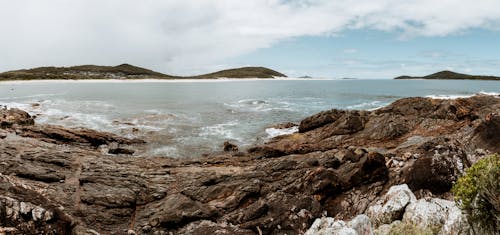 Natural Rocks Formation in the Beach