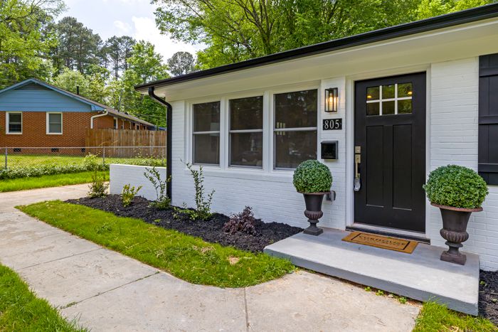 Traditional home front porch