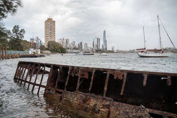 Shipwreck Sinking In Bay