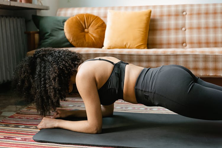 Woman In Planking Position