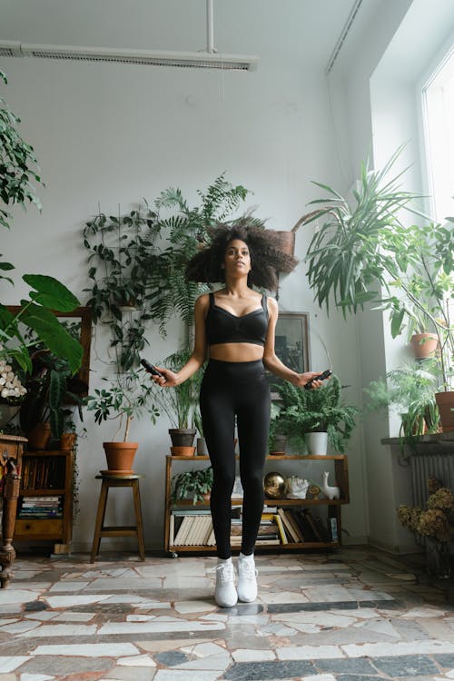 Gratis lagerfoto af afroamerikansk kvinde, aktivt slid, fitness