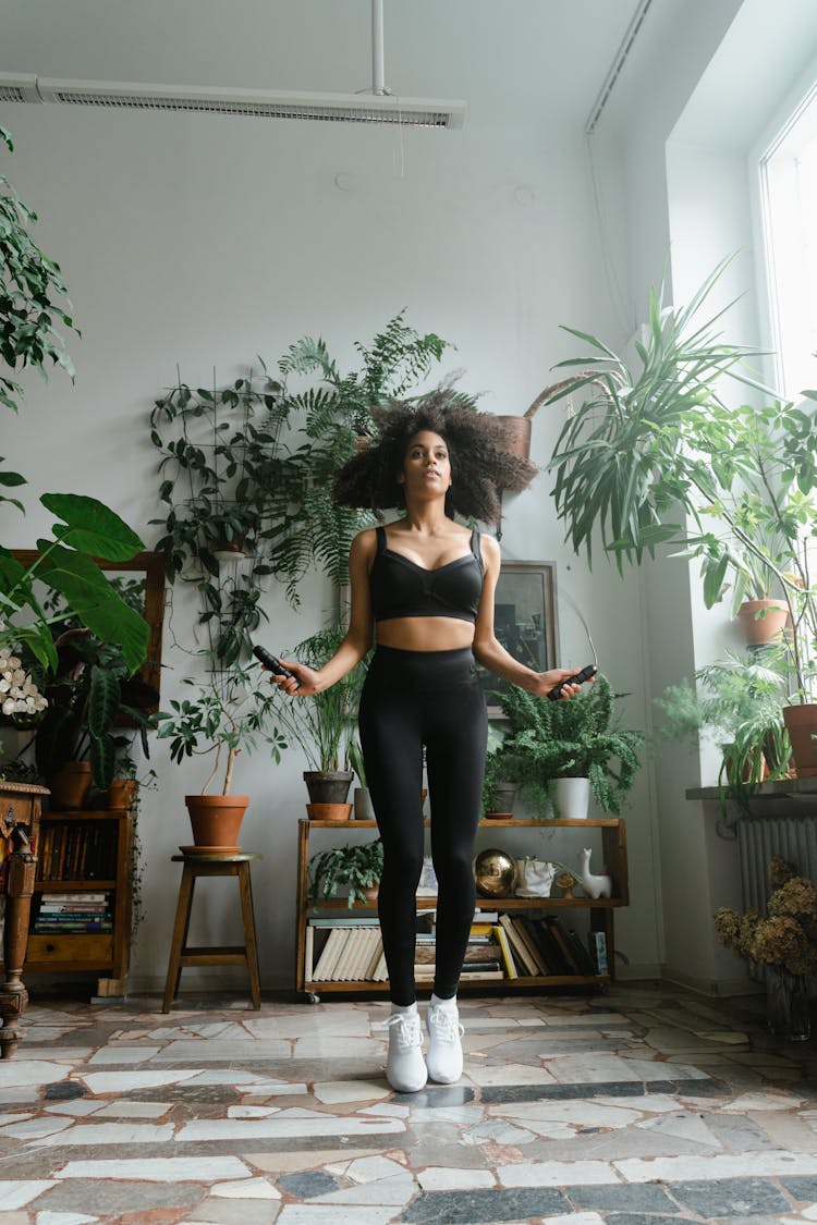 Woman Using A Jump Rope