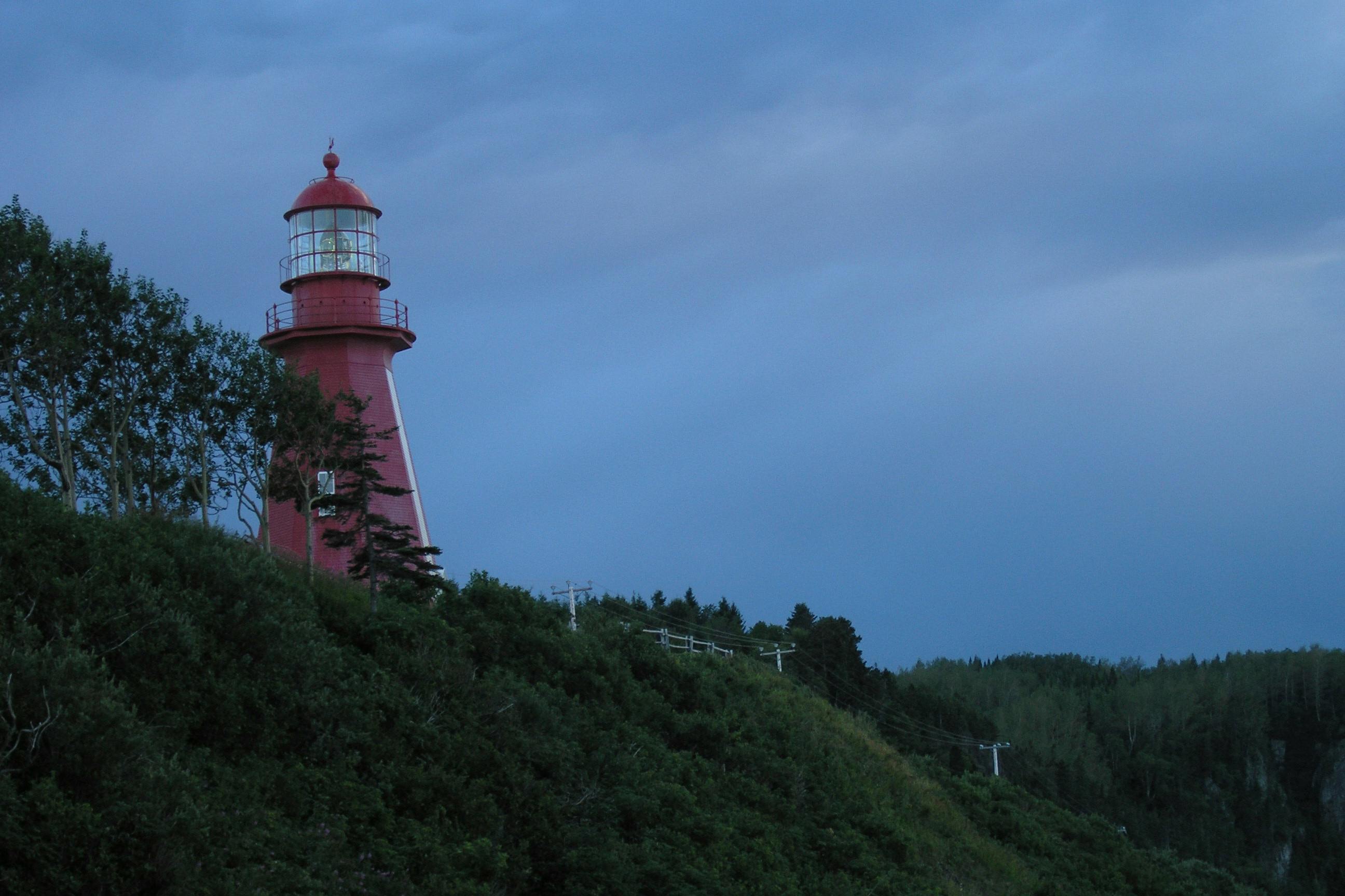 clouds over lighthouse