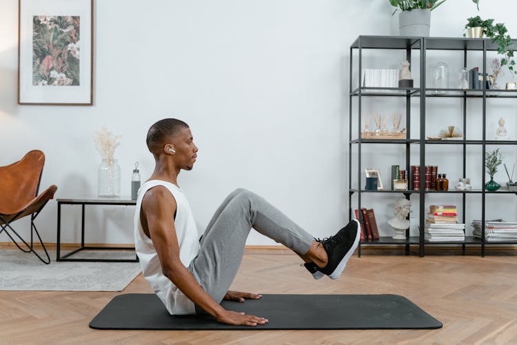 A Man Doing Exercise 