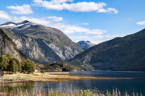 Fjord Surrounded by Barren Mountains