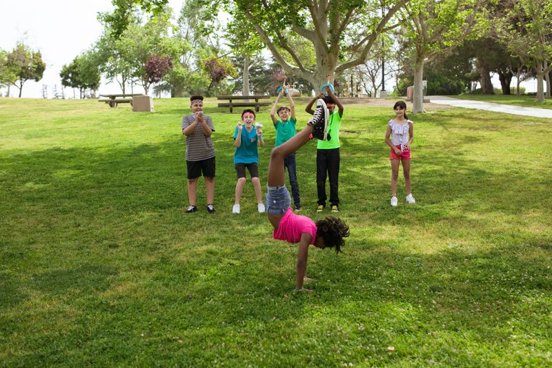 Children doing activities at a summer camp