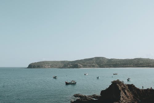 Landscape with Sea, Fishing Boats and Coastline