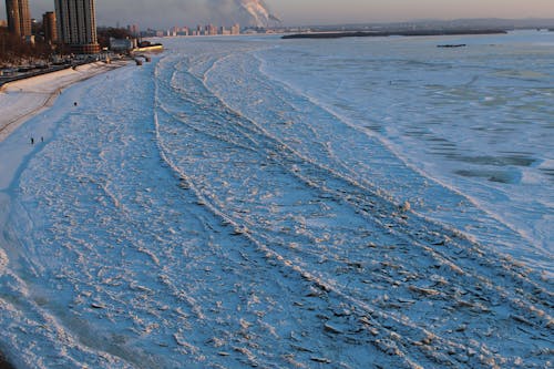 Photos gratuites de bord de mer, coucher de soleil, couvert de neige