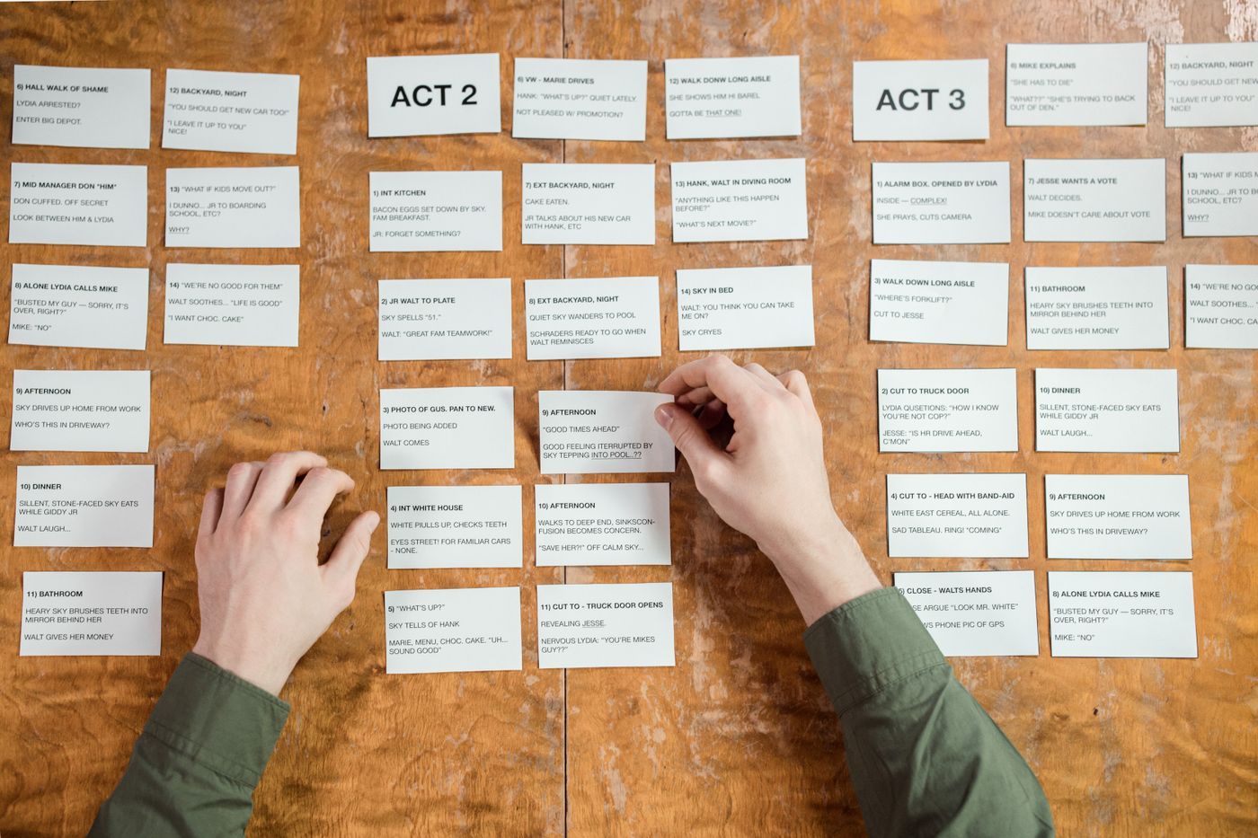 Screenplay cards