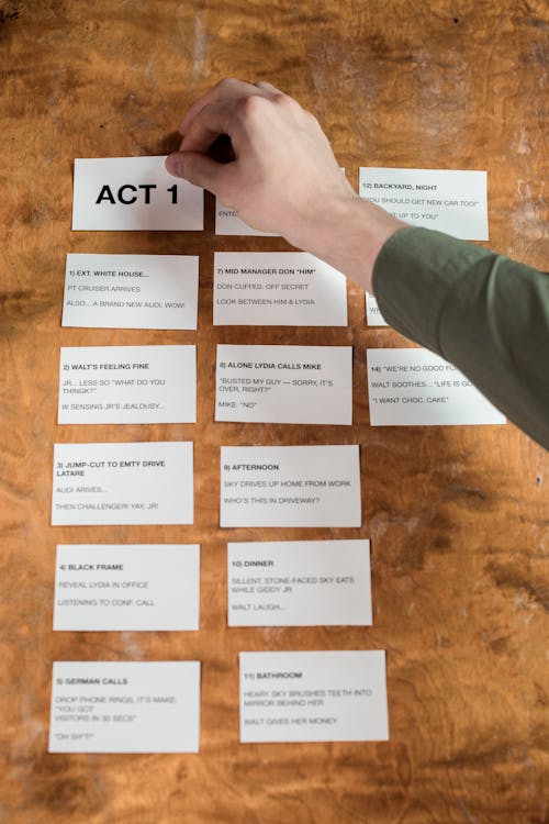 Screenplay Notes on a Table · Free Stock Photo