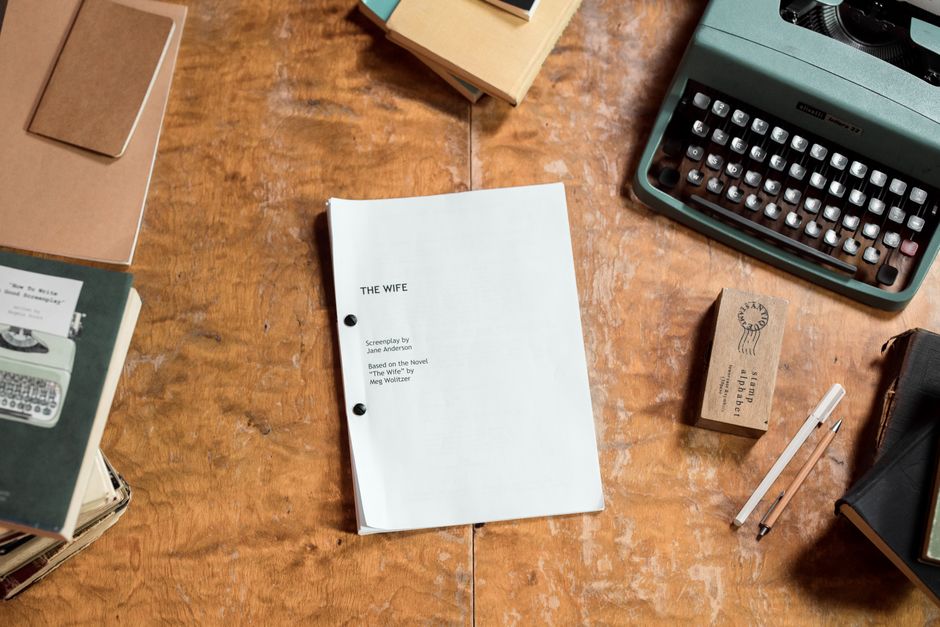video script notebook desk workspace