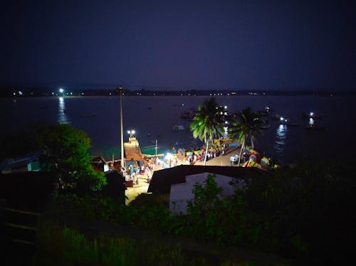 Kostenloses Stock Foto zu boote, fischerboote, in der nacht