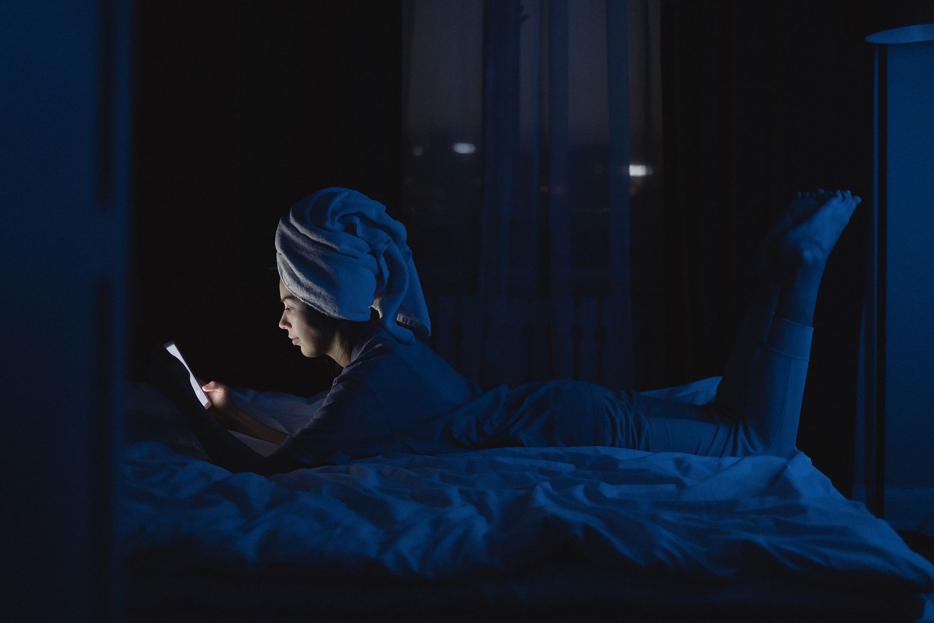 Woman on his Phone