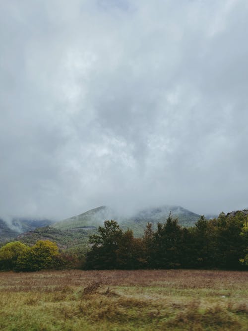 Free Low Lying Clouds Covering the Mountain Stock Photo