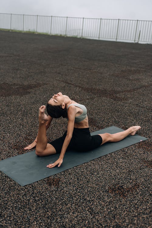 Free Woman Doing Yoga Exercise Stock Photo