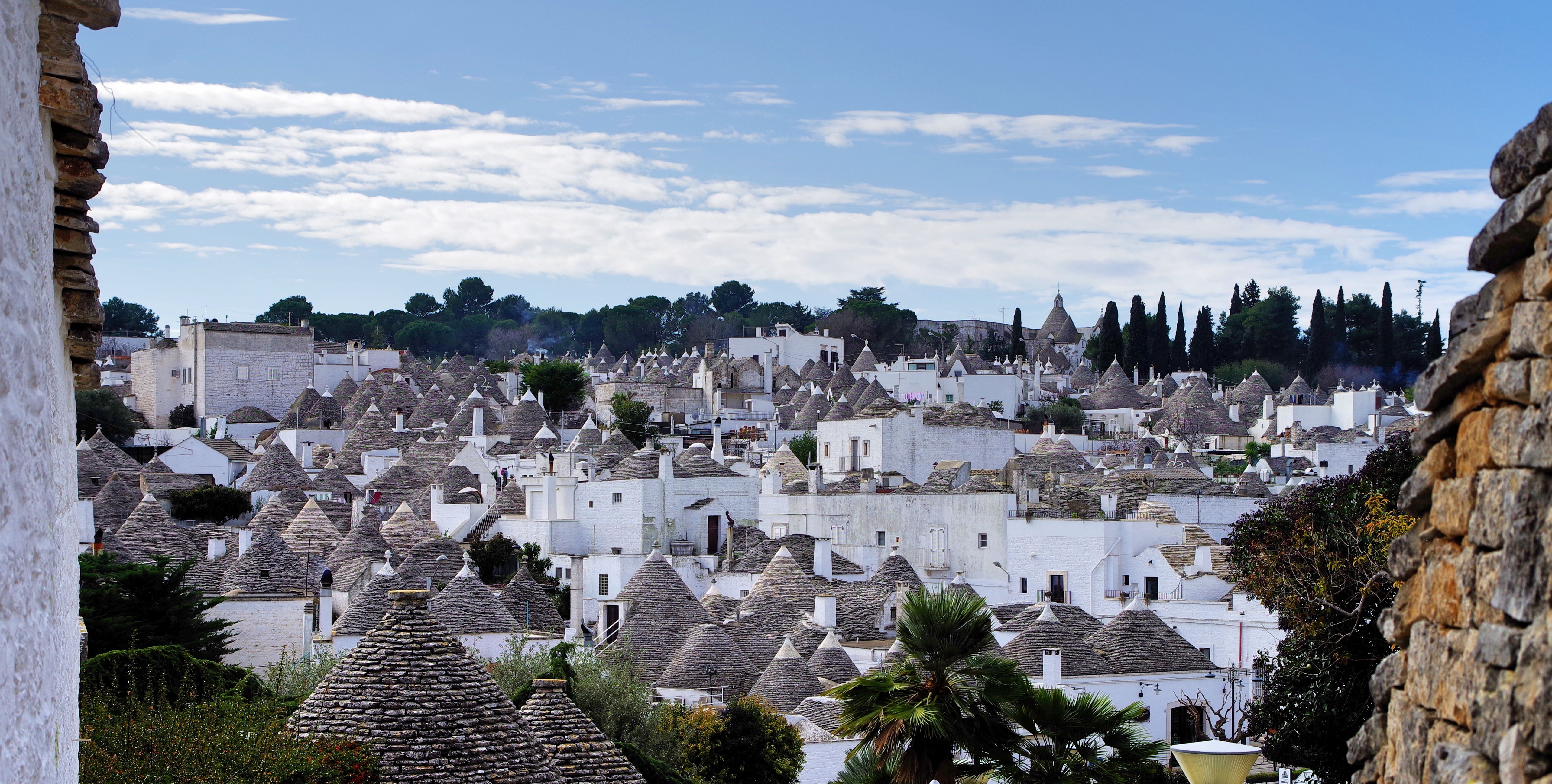 The Trullo Siamese consists of two partially joined trulli