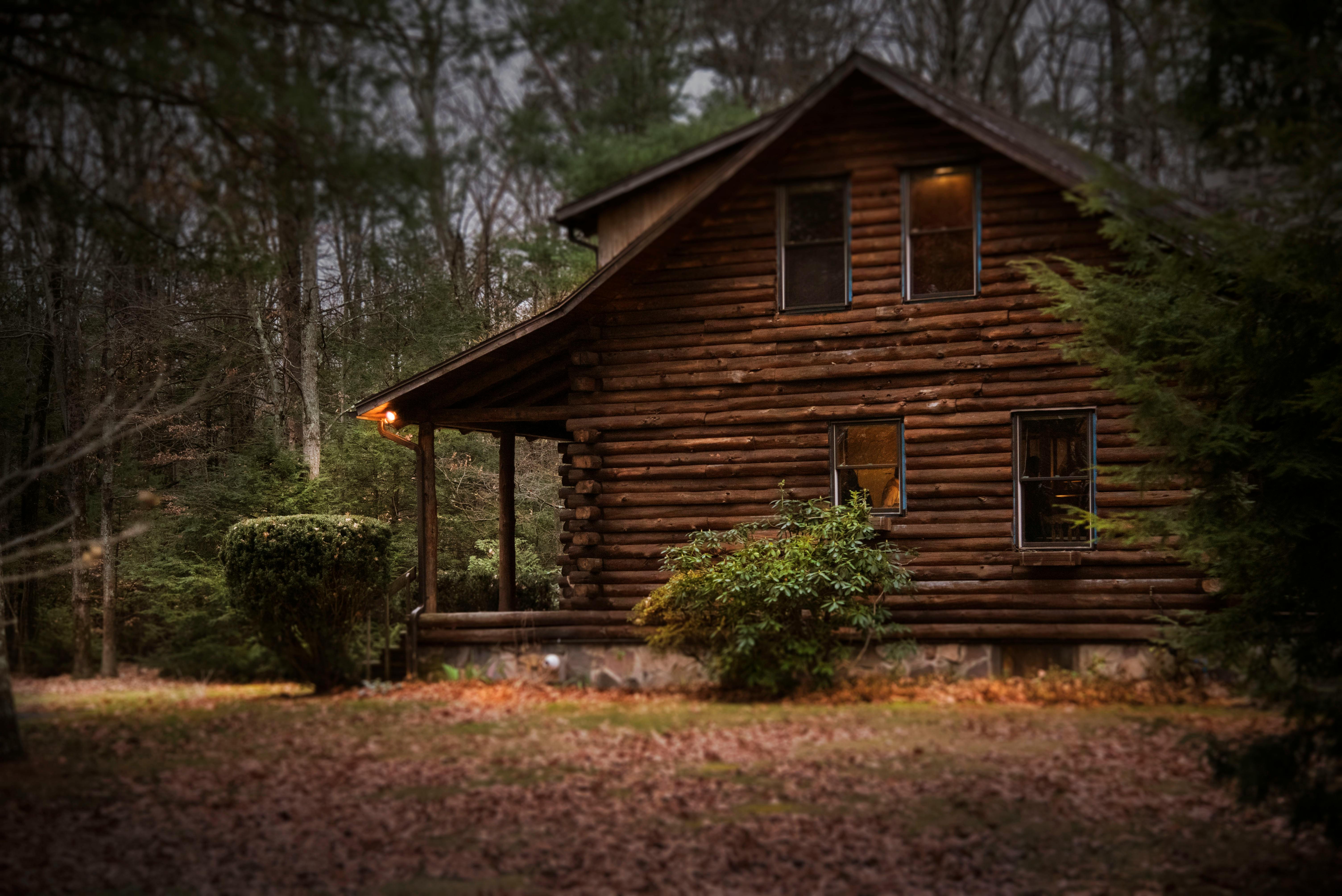 log cabin wallpaper