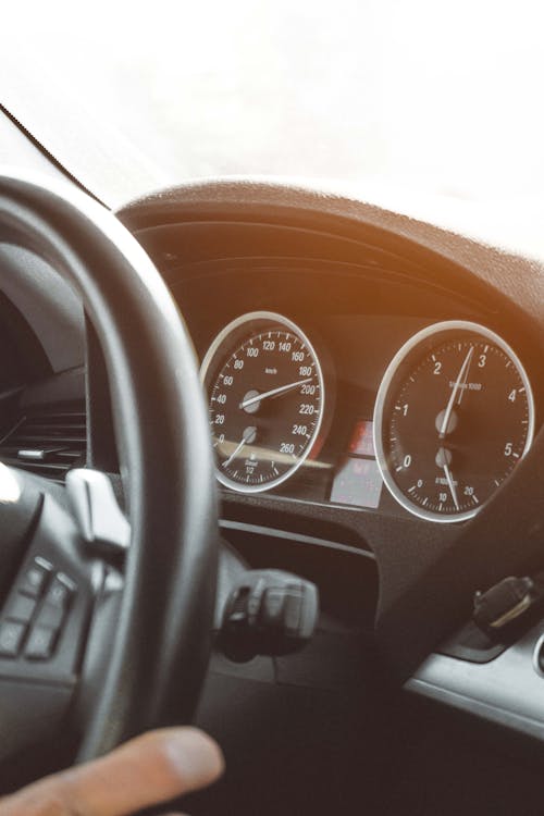 Black Car Instrument Cluster Panel