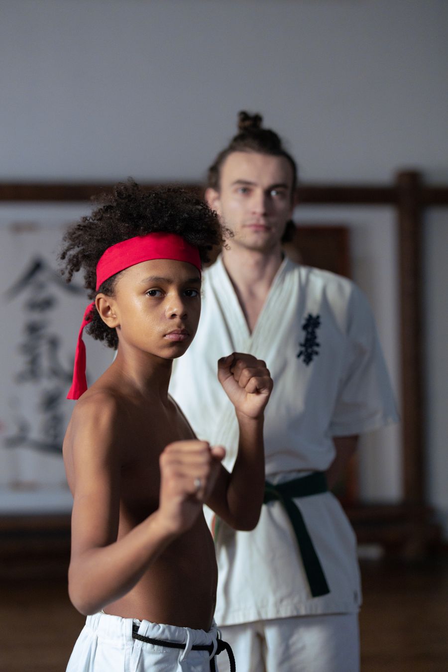Aula de artes marciais para crianças