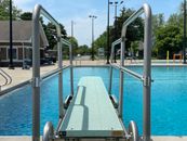 A Diving Board near the Swimming Pool