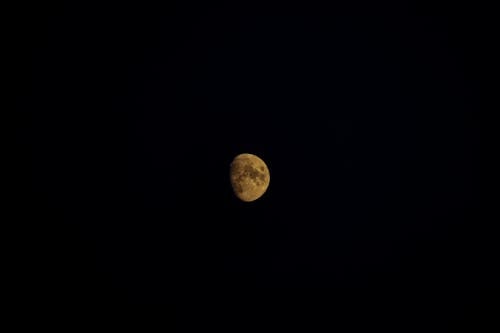 Full Moon in Dark Night Sky