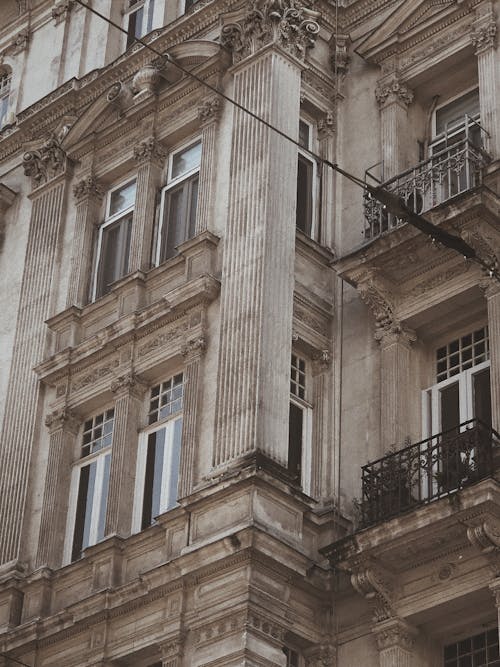 Close-Up Shot of a Concrete Building