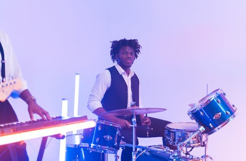 Free A Man Playing Drums Stock Photo