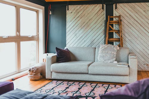 Free A Cozy Couch Inside the Living Room Stock Photo