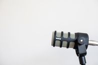 A Rode Brand Microphone on Stand