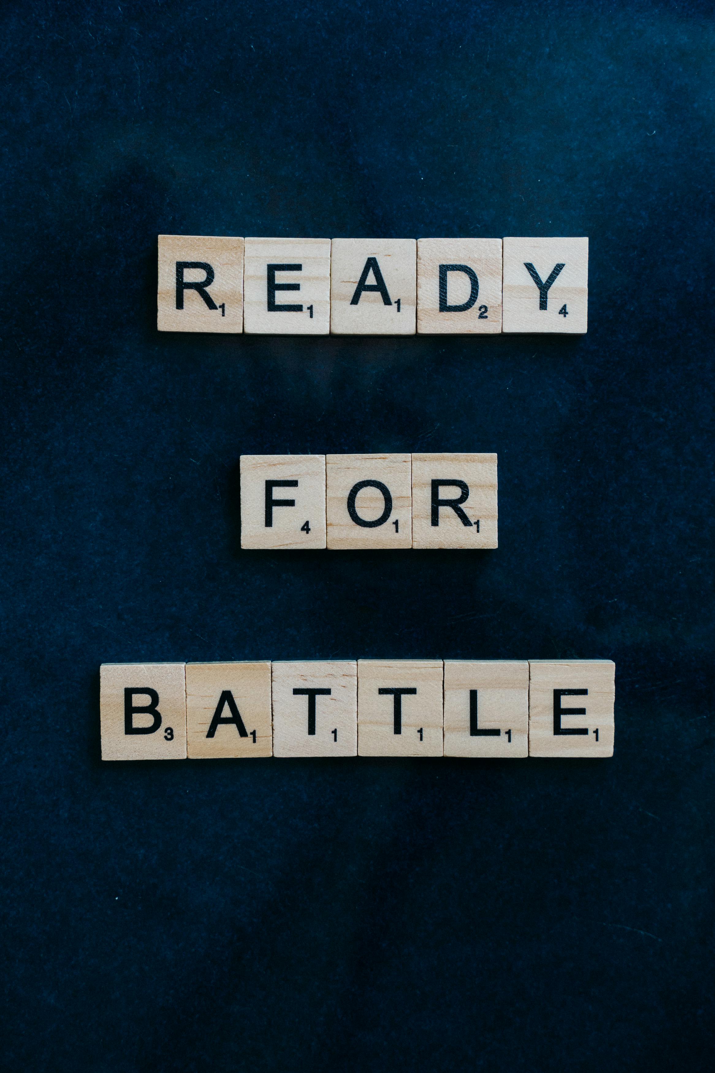 a slogan in scrabble tiles