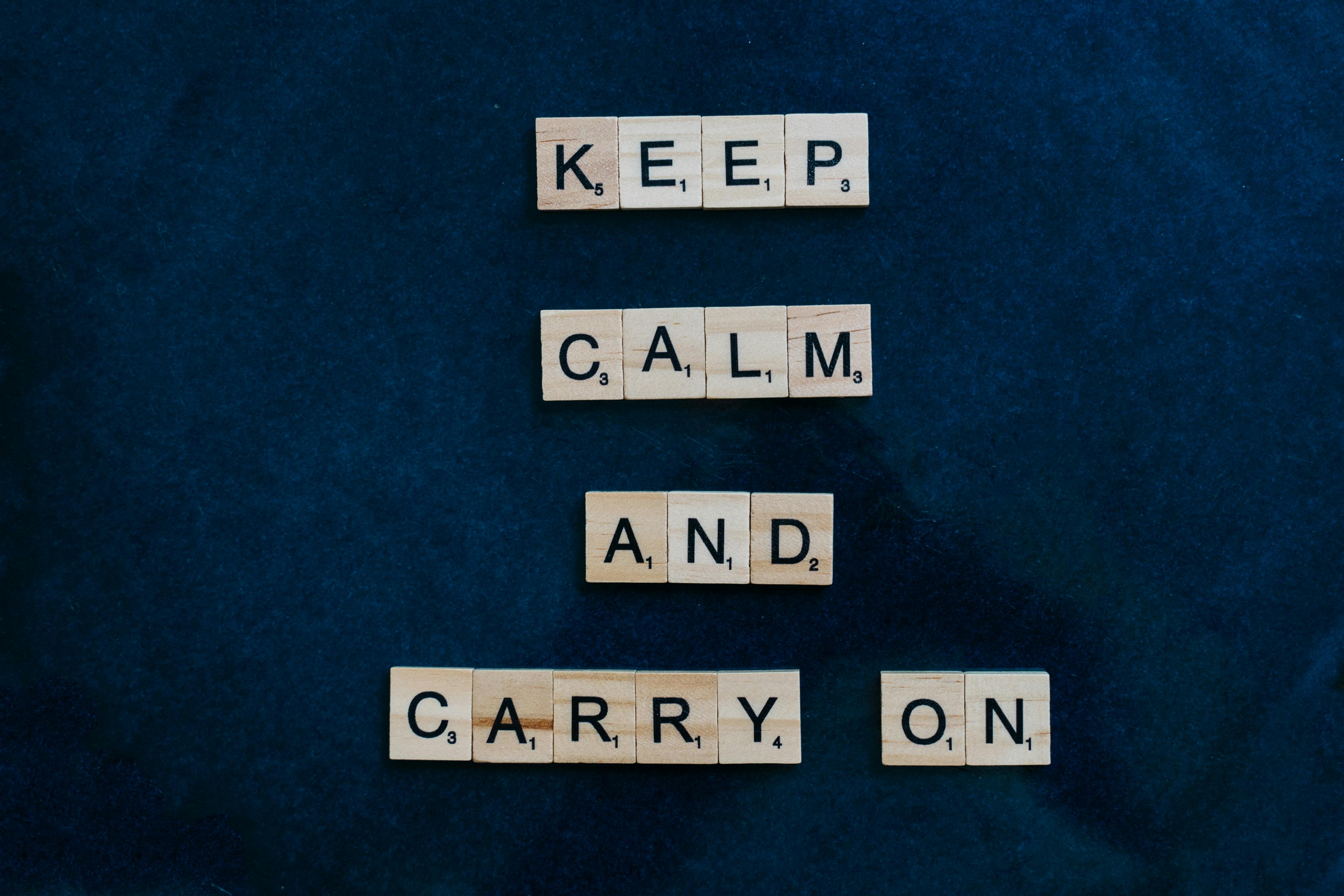 keep calm and carry on wallpaper blue