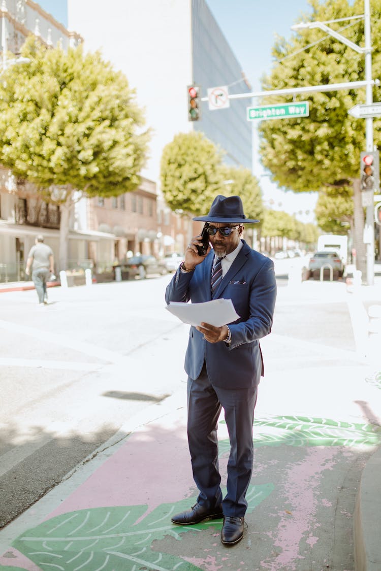 A Businessman Looking To The Documents