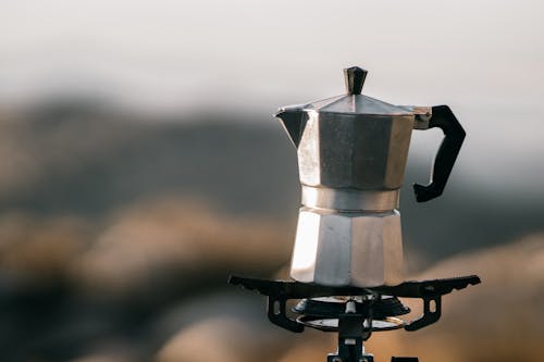 Black and Silver Coffee Pot