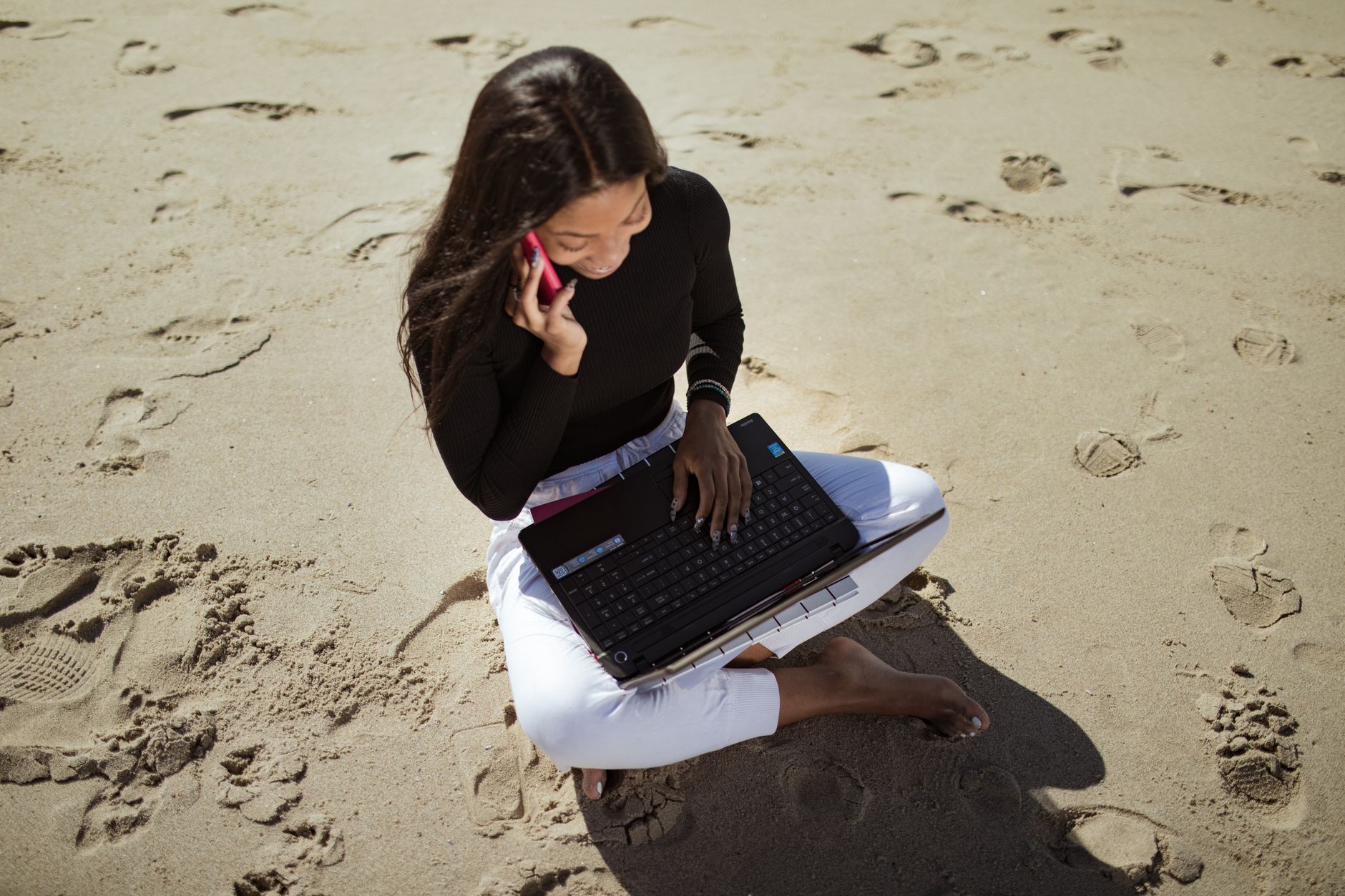 Télétravail face à la mer Égée