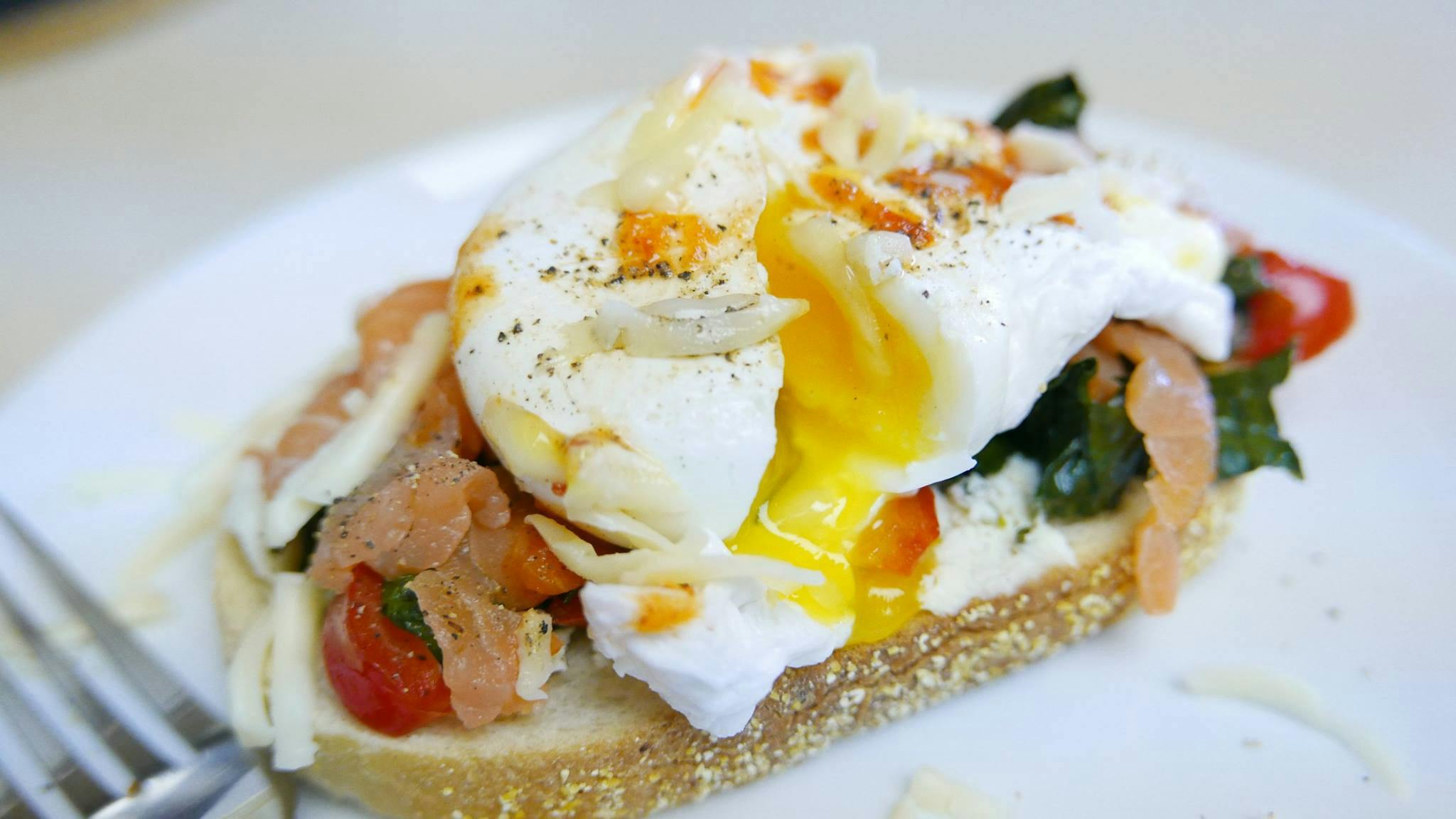 Free stock photo of breakfast, egg, salmon